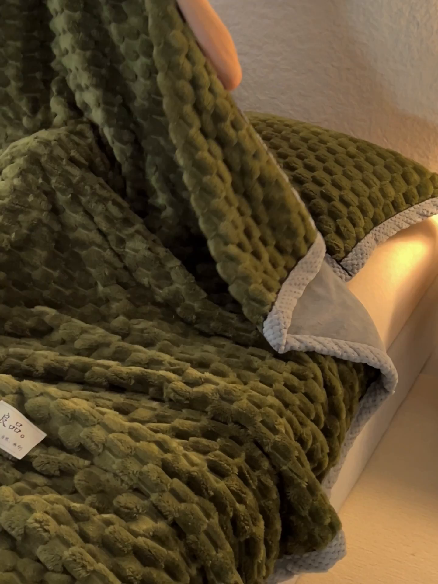 91家纺网 家纺一手货源 找家纺 早晨家纺 2025新款金贵款-提花双层毛毯【拉链款】 金贵-橄榄绿