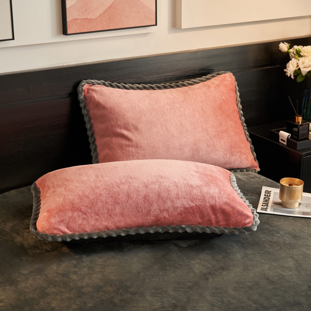 91家纺网 家纺一手货源 找家纺 早晨家纺 2025新款黑金牛奶绒纯色可拆洗冬被风格1 黑金-豆沙