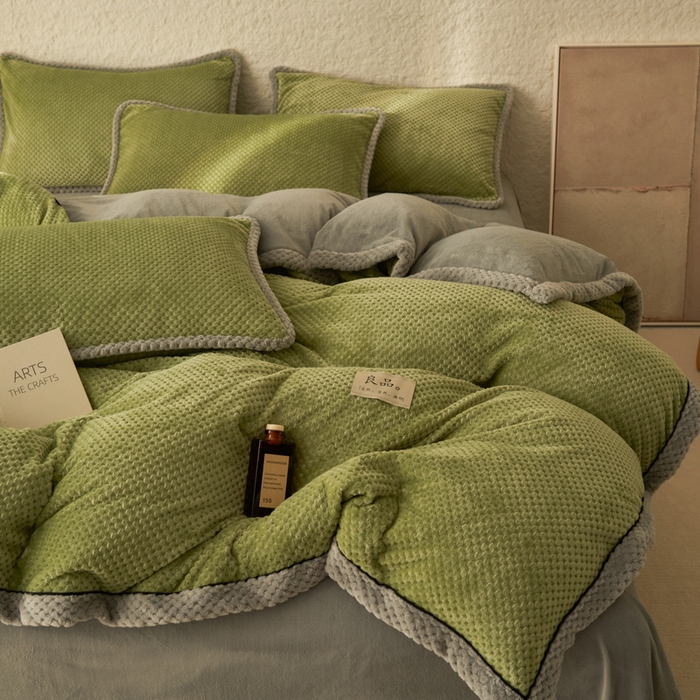 91家纺网 家纺一手货源 找家纺 （总）早晨家纺 2025新款尚流款牛奶绒提花-单被套