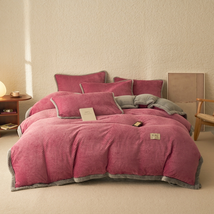 91家纺网 家纺一手货源 找家纺 早晨家纺 2025新款尚流款牛奶绒提花-单被套 尚流-豆沙