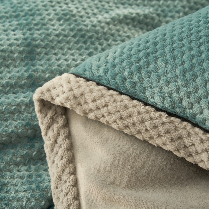 91家纺网 家纺一手货源 找家纺 早晨家纺 2025新款尚流款牛奶绒提花-单被套 尚流-孔雀蓝