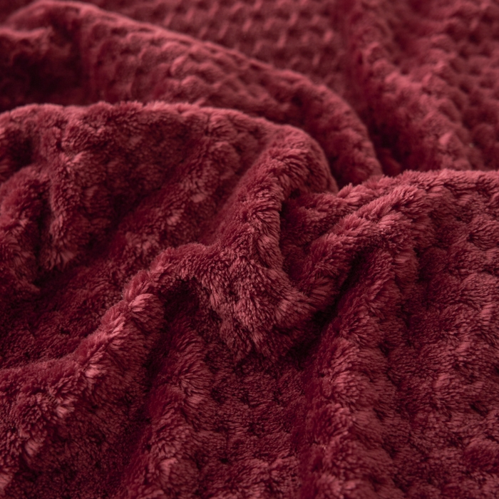 91家纺网 家纺一手货源 找家纺 早晨家纺 2025新款尚流款牛奶绒提花-单被套 尚流-酒红