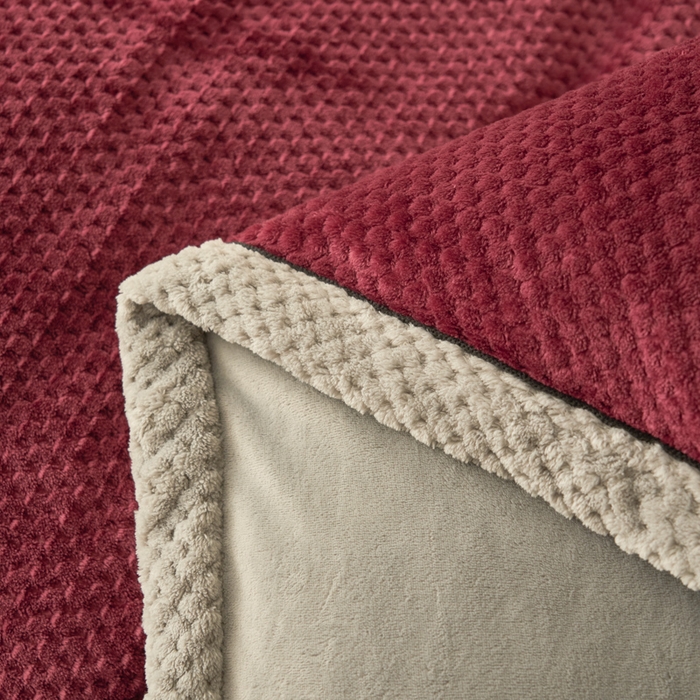 91家纺网 家纺一手货源 找家纺 早晨家纺 2025新款尚流款牛奶绒提花-单被套 尚流-酒红