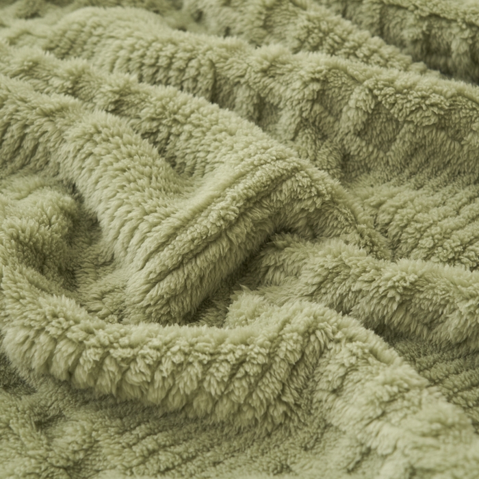 91家纺网 家纺一手货源 找家纺 （总）早晨家纺 2025新款华夫格款-提花单层毛毯