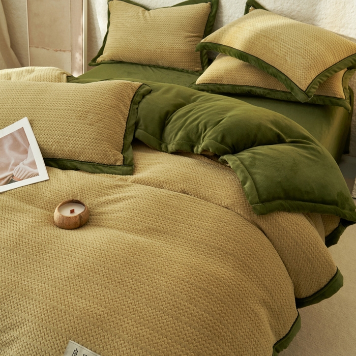 91家纺网 家纺一手货源 找家纺 早晨家纺 2025新款青沐款牛奶绒提花-单被套 青沐-浅水绿