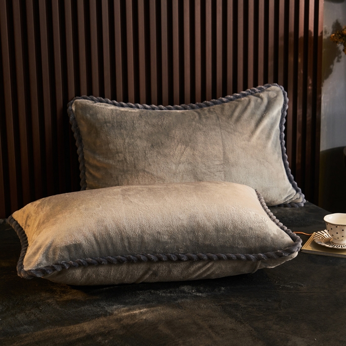 91家纺网 家纺一手货源 找家纺 早晨家纺 2025新款黑金牛奶绒纯色-单被套系列风格2 黑金-浅灰