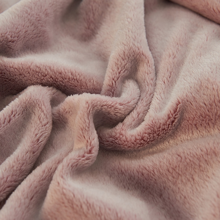 91家纺网 家纺一手货源 找家纺 早晨家纺 2025新款北影款-印花单层毛毯 北影四叶-豆沙