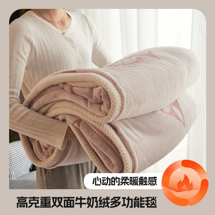 91家纺网 家纺一手货源 找家纺 （总）早晨家纺 2025新款北影款-印花单层毛毯