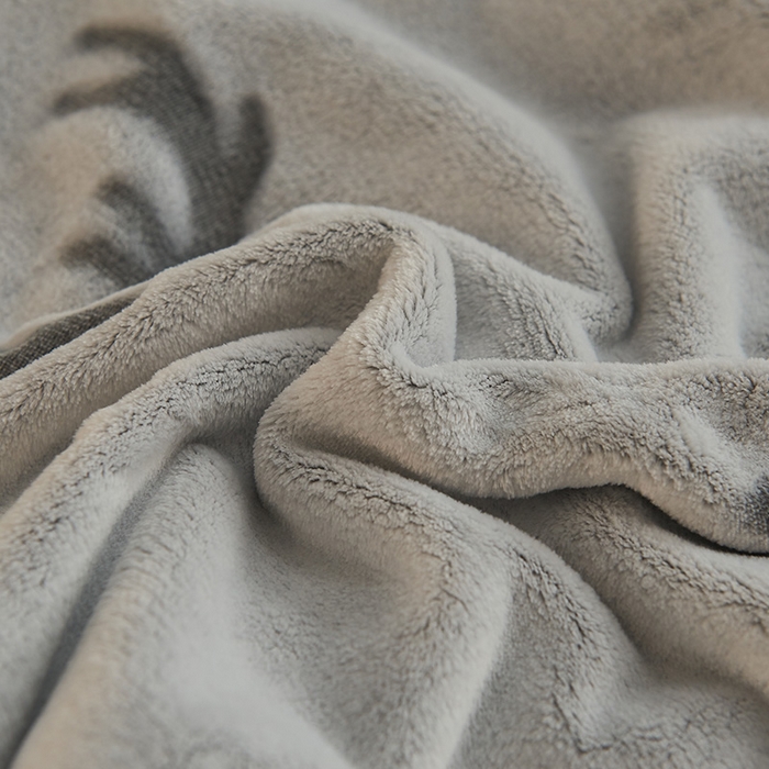 91家纺网 家纺一手货源 找家纺 早晨家纺 2025新款北影款-印花单层毛毯 北影雪花-灰