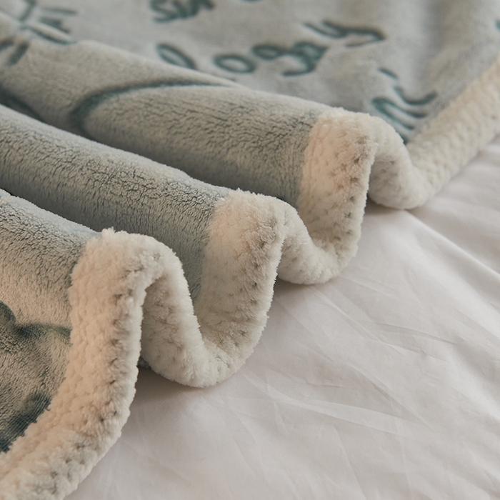 91家纺网 家纺一手货源 找家纺 早晨家纺 2025新款北影款-印花单层毛毯 北影方程-孔雀