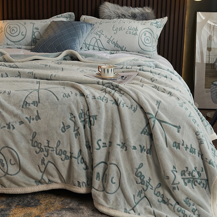 91家纺网 家纺一手货源 找家纺 早晨家纺 2025新款北影款-印花单层毛毯 北影方程-孔雀