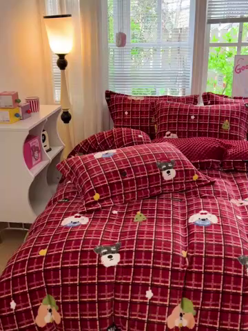 91家纺网 家纺一手货源 找家纺 （总）仟网汇 2025新款牛奶绒豆豆绒床盖四件套