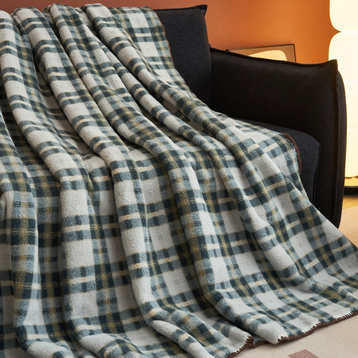 91家纺网 家纺一手货源 找家纺 早晨家纺 2025新款230g双层羊绒牛奶绒毛毯 双层毛毯-威尔士亲格