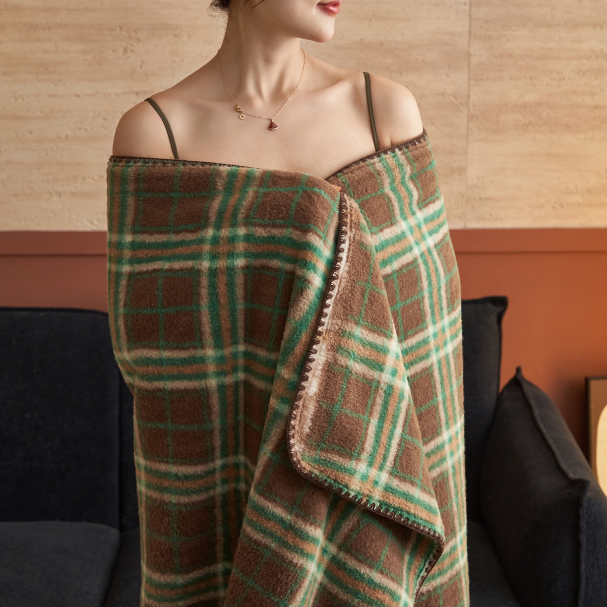 91家纺网 家纺一手货源 找家纺 早晨家纺 2025新款230g双层羊绒牛奶绒毛毯 双层毛毯-巴宝格