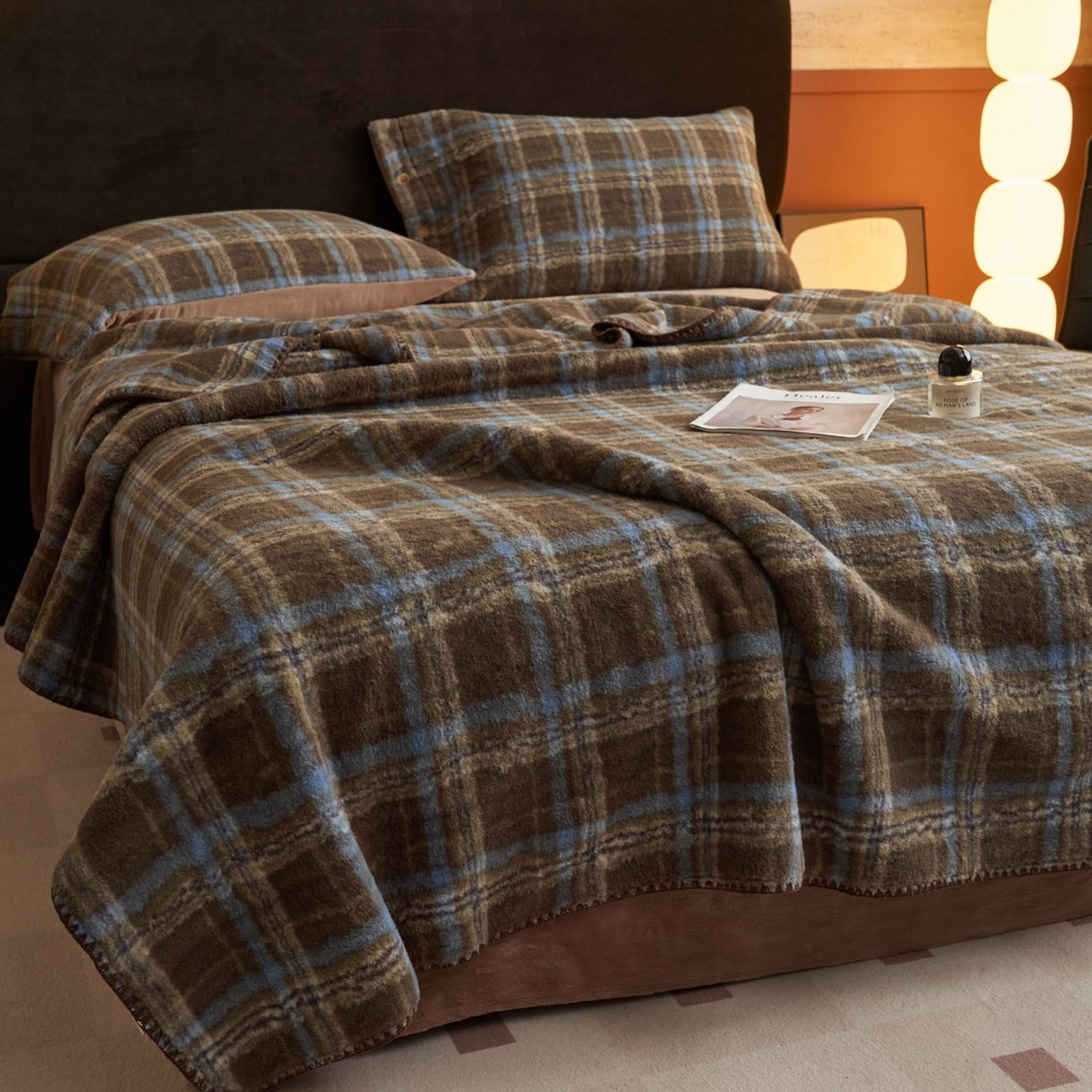 91家纺网 家纺一手货源 找家纺 早晨家纺 2025新款230g双层羊绒牛奶绒毛毯 双层毛毯-维系咖格