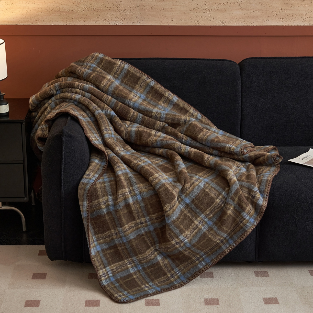 91家纺网 家纺一手货源 找家纺 早晨家纺 2025新款230g双层羊绒牛奶绒毛毯 双层毛毯-维系咖格