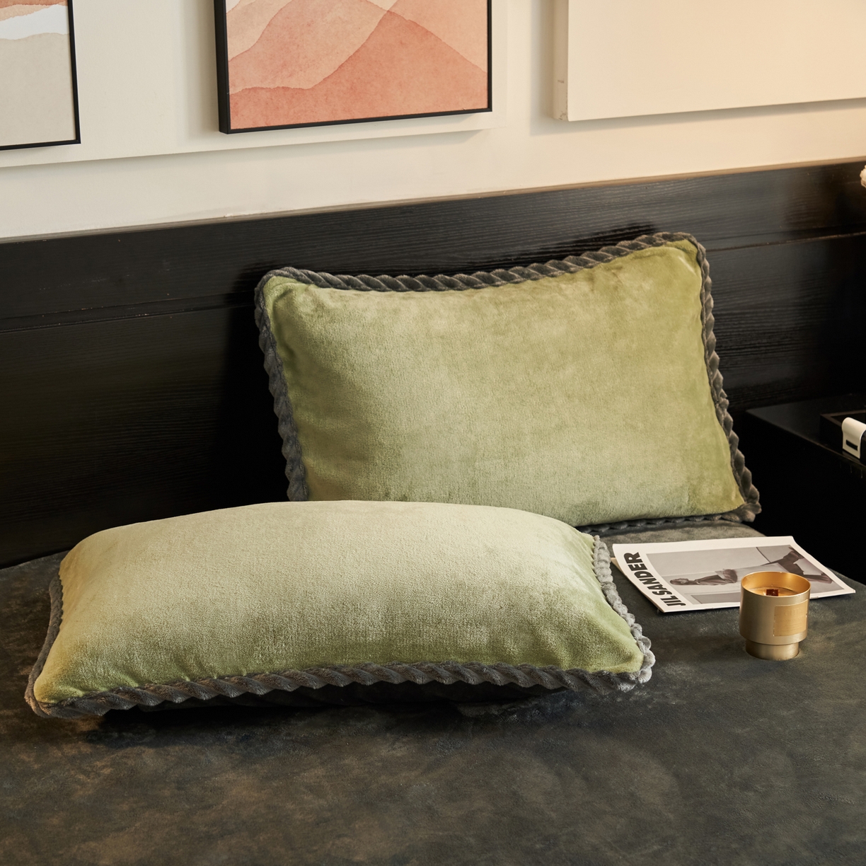 91家纺网 家纺一手货源 找家纺 早晨家纺 2025新款黑金牛奶绒纯色-单被套系列风格1 黑金-草绿