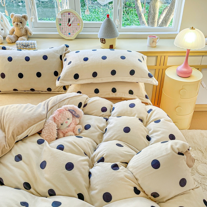 91家纺网 家纺一手货源 找家纺 仟网汇 2025新款双面牛奶绒四件套 黑糖珍珠