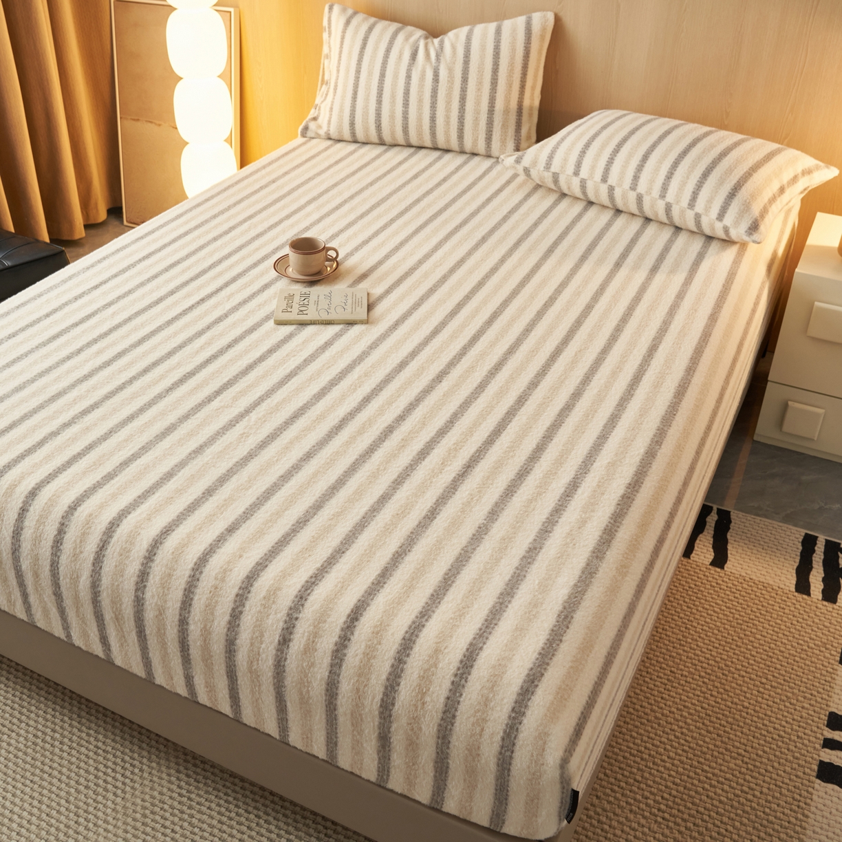 91家纺网 家纺一手货源 找家纺 （总）早晨家纺 2025新款未末款仿羊绒牛奶绒床笠