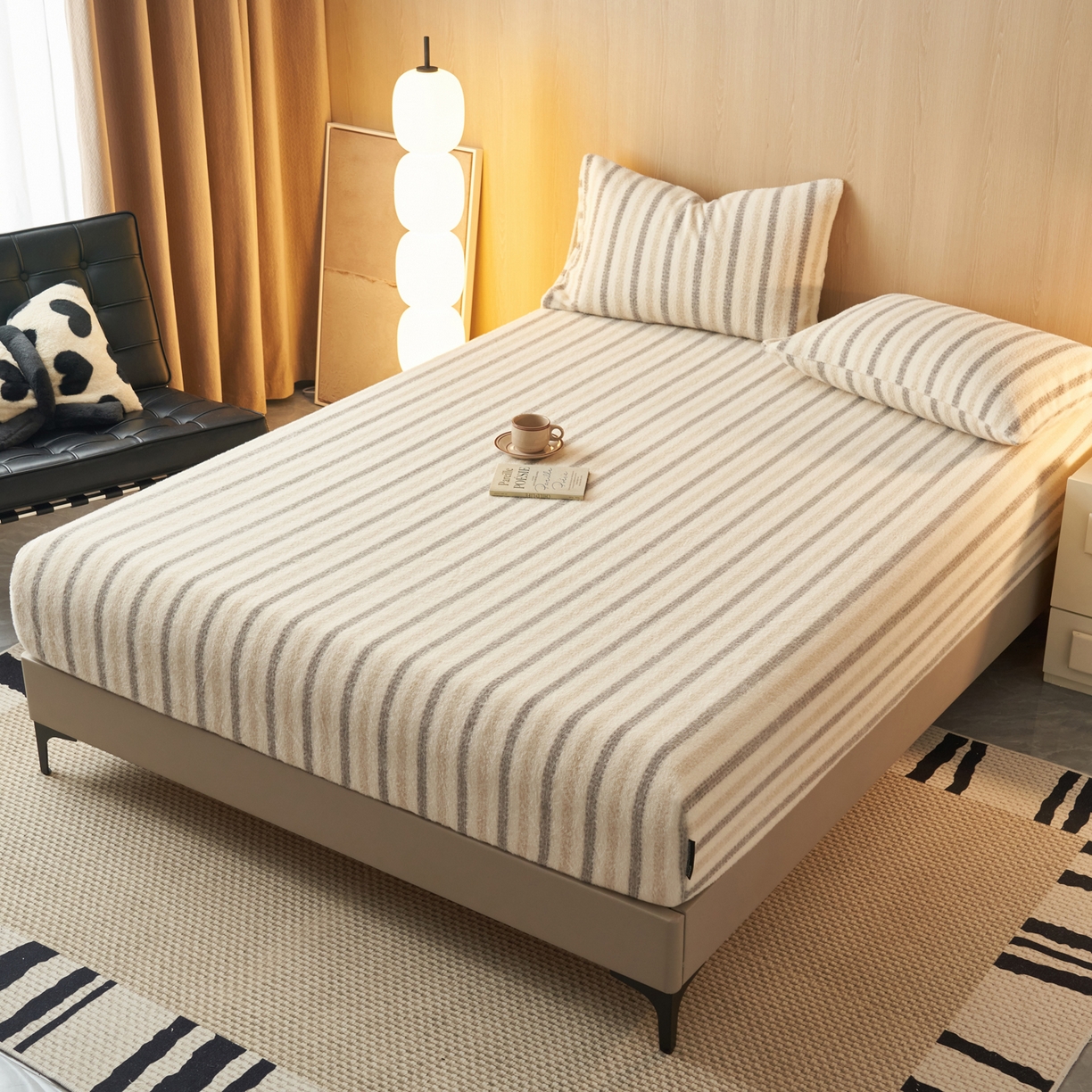 91家纺网 家纺一手货源 找家纺 （总）早晨家纺 2025新款未末款仿羊绒牛奶绒床笠