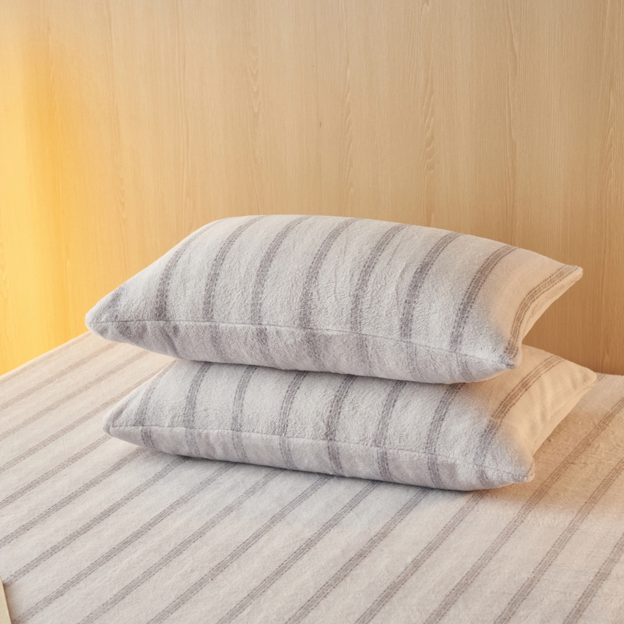 91家纺网 家纺一手货源 找家纺 早晨家纺 2025新款未末款仿羊绒牛奶绒床笠 未末-浅灰