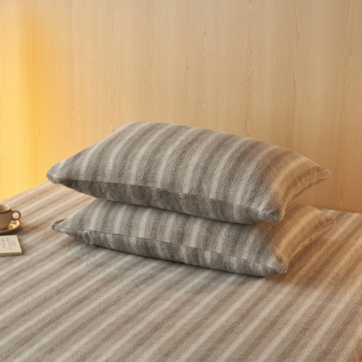 91家纺网 家纺一手货源 找家纺 早晨家纺 2025新款未末款仿羊绒牛奶绒床笠 未末-深灰