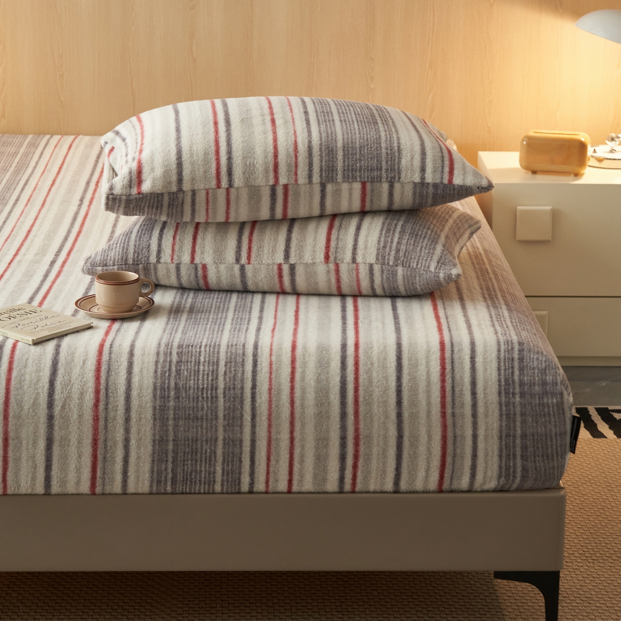 91家纺网 家纺一手货源 找家纺 早晨家纺 2025新款未末款仿羊绒牛奶绒床笠 未末-彩纹