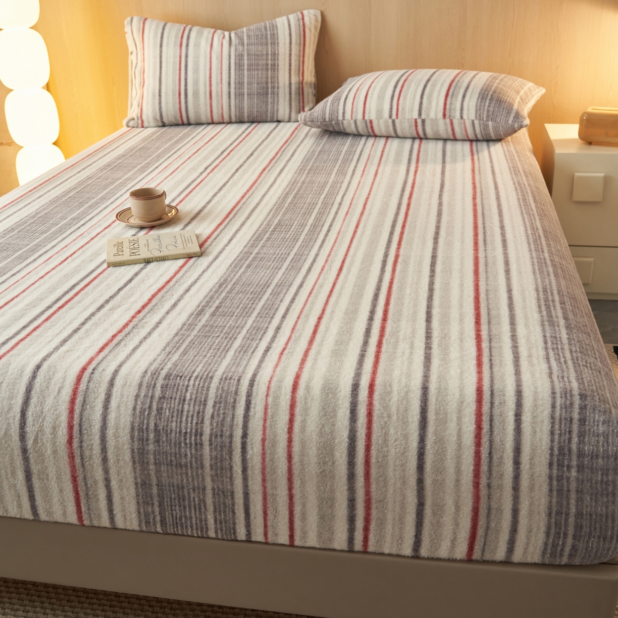 91家纺网 家纺一手货源 找家纺 早晨家纺 2025新款未末款仿羊绒牛奶绒床笠 未末-彩纹