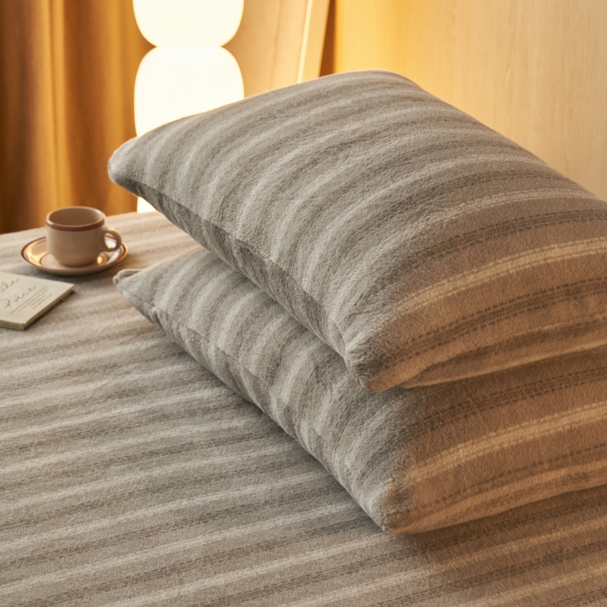 91家纺网 家纺一手货源 找家纺 早晨家纺 2025新款未末款仿羊绒牛奶绒床笠 未末-深灰