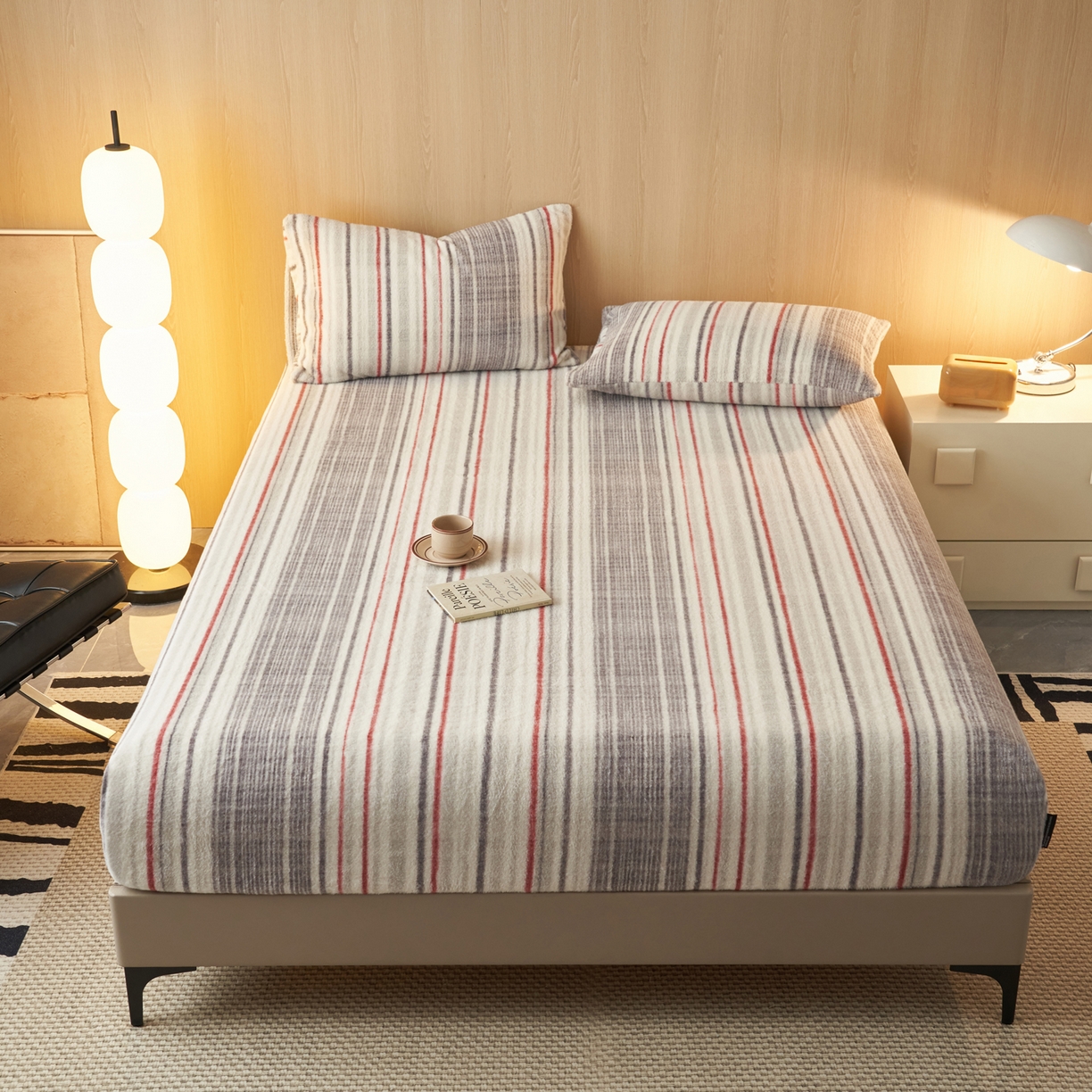 91家纺网 家纺一手货源 找家纺 早晨家纺 2025新款未末款仿羊绒牛奶绒床笠 未末-彩纹