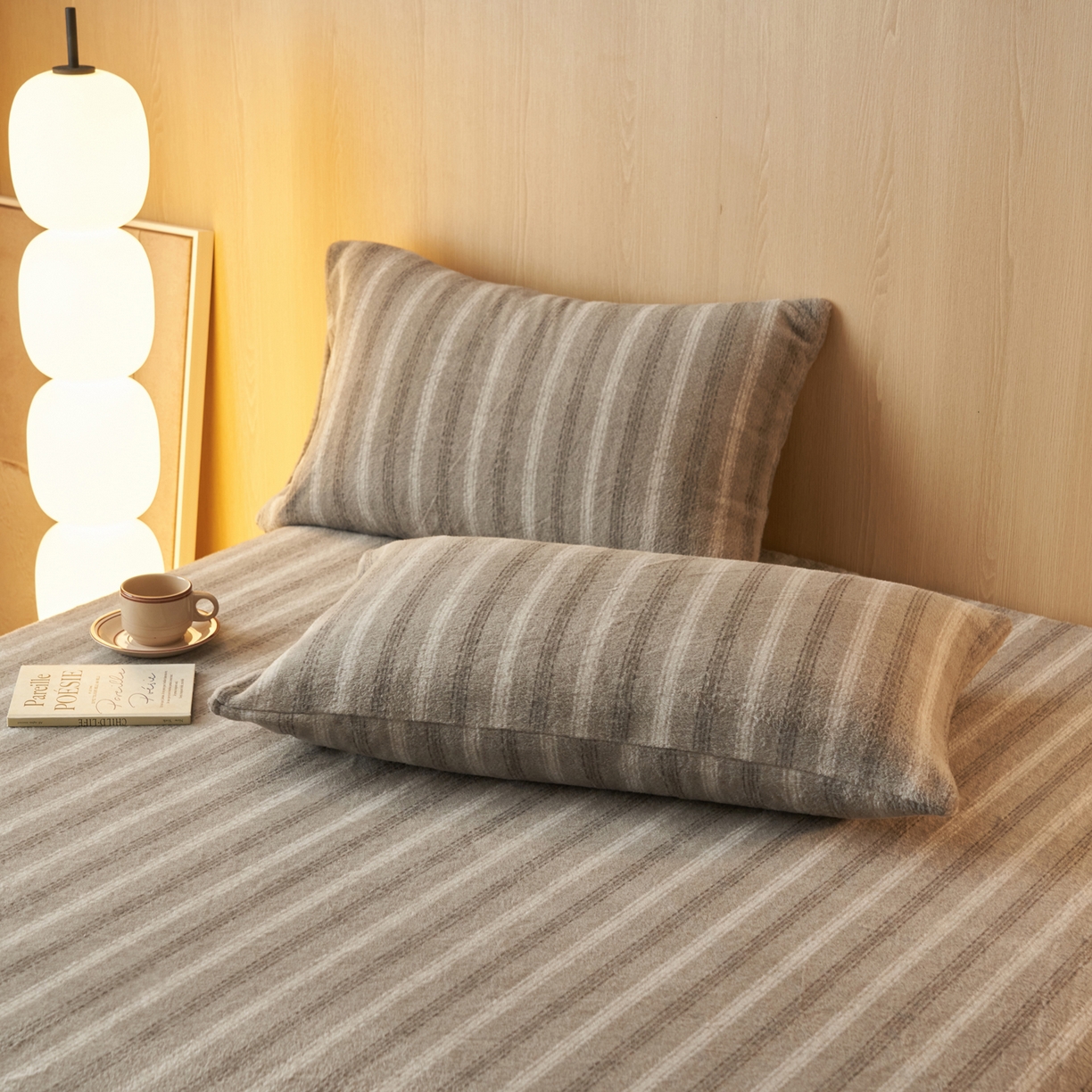 91家纺网 家纺一手货源 找家纺 早晨家纺 2025新款未末款仿羊绒牛奶绒床笠 未末-深灰