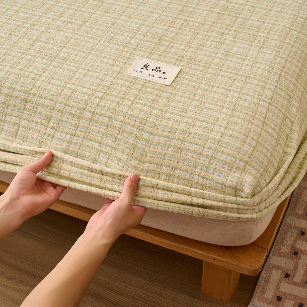 91家纺网 家纺一手货源 找家纺 早晨家纺 2025新款野牧款高克重牛奶绒印花单床笠 野牧-香风黄