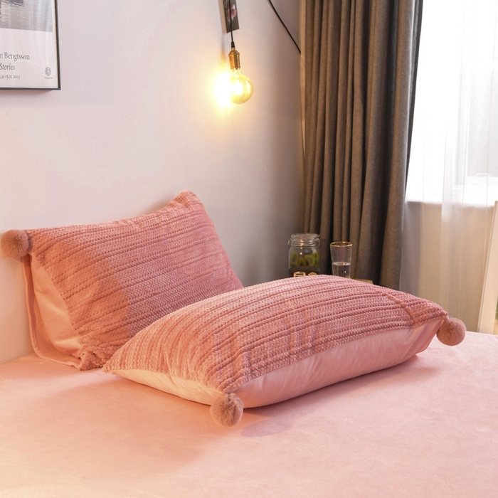 91家纺网 家纺一手货源 找家纺 （总）仟网汇 2025新款热款剪花绒毛毛球绒水晶绒四件套