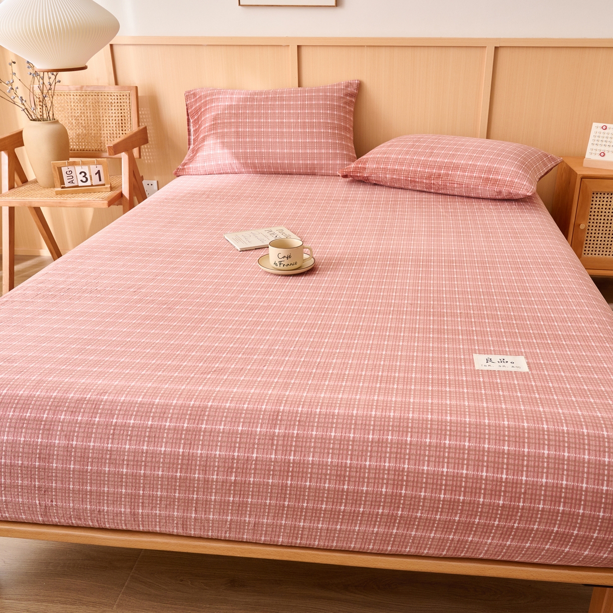 91家纺网 家纺一手货源 找家纺 早晨家纺 2025新款野牧款高克重牛奶绒印花单床笠 野牧-香风焦糖