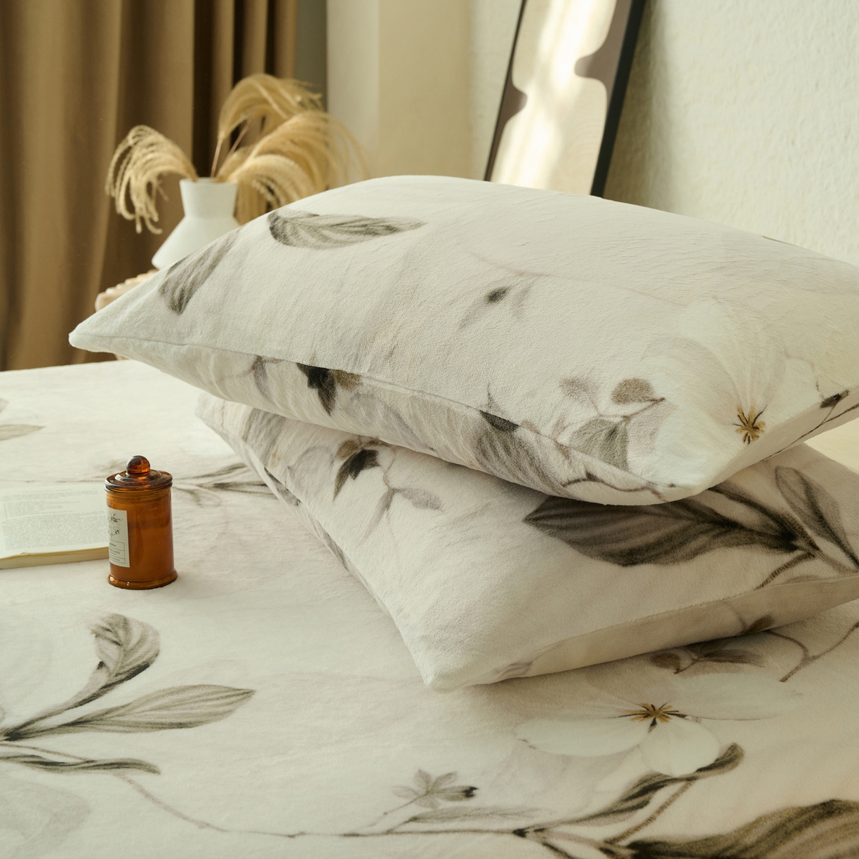 91家纺网 家纺一手货源 找家纺 早晨家纺 2025新款数码印花高克重牛奶单床笠 素枝