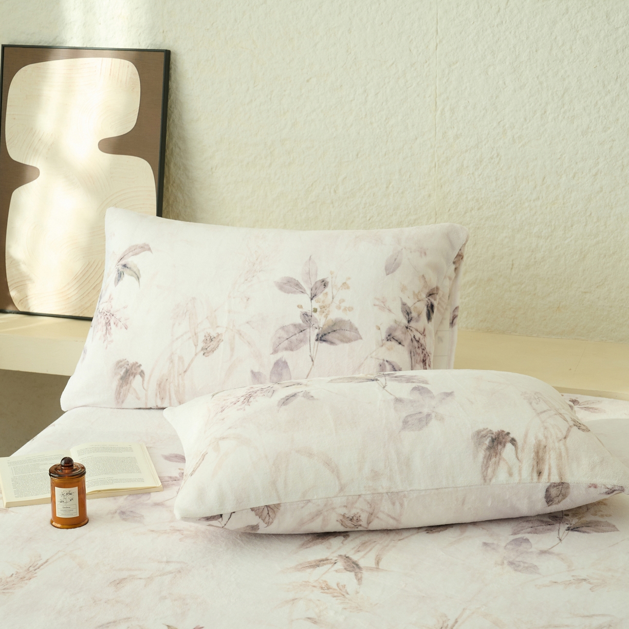 91家纺网 家纺一手货源 找家纺 早晨家纺 2025新款数码印花高克重牛奶单床笠 疏影