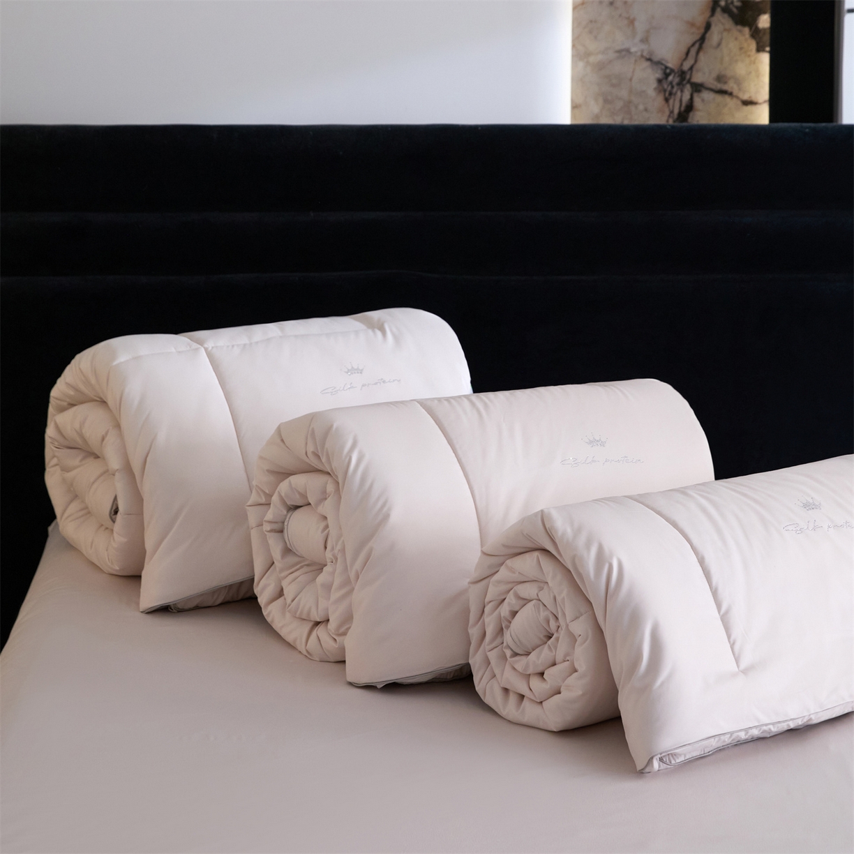 91家纺网 家纺一手货源 找家纺 （总）头等舱 2025新款酒店款净植力抗菌 防螨 防霉 低致敏 立体秋冬被（空镜图）