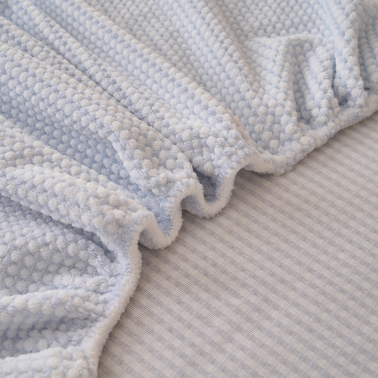 91家纺网 家纺一手货源 找家纺 早晨家纺 2025新款深蓝款高克重牛奶绒阳离子提花单床笠 深蓝-蓝