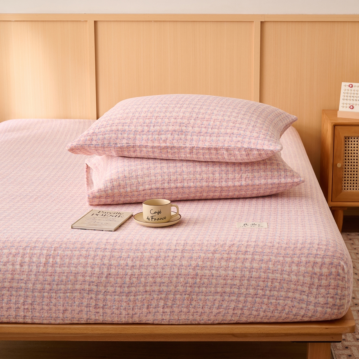 91家纺网 家纺一手货源 找家纺 早晨家纺 2025新款野牧款高克重牛奶绒印花单床笠 野牧-香风玉