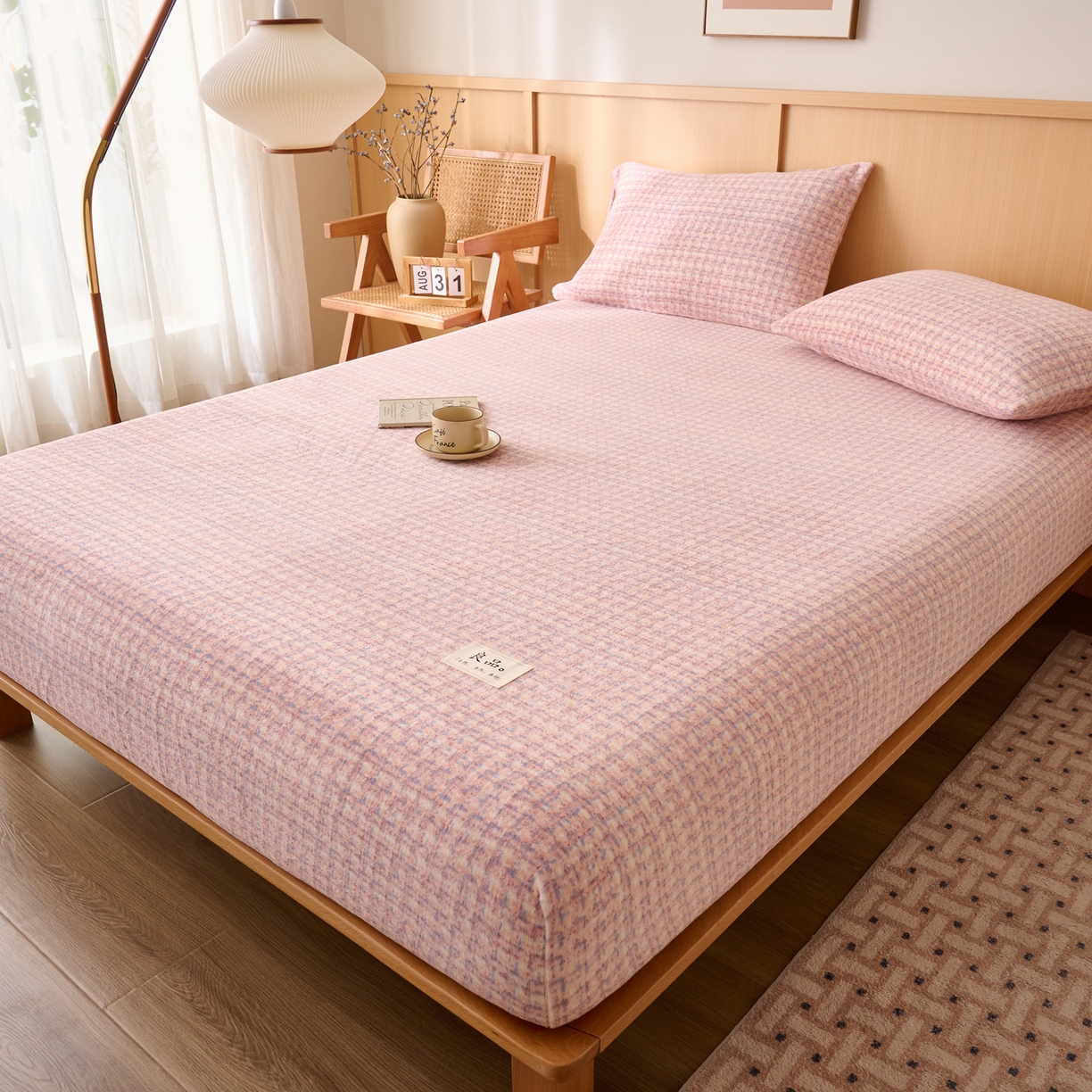 91家纺网 家纺一手货源 找家纺 早晨家纺 2025新款野牧款高克重牛奶绒印花单床笠 野牧-香风玉