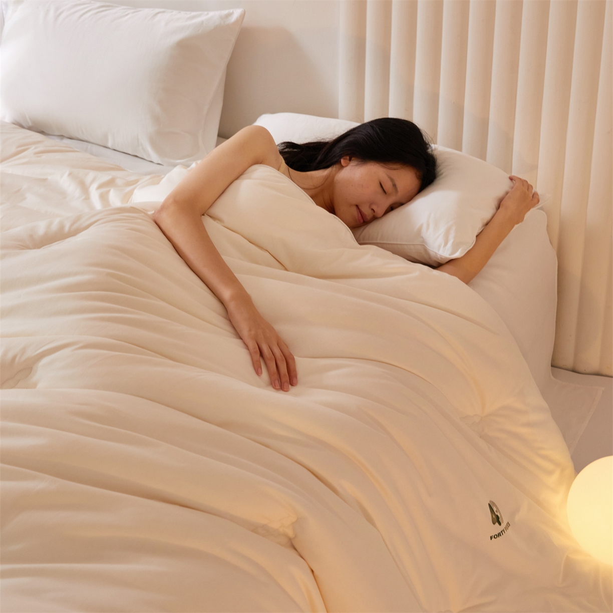 91家纺网 家纺一手货源 找家纺 （总）头等舱 2025新款全棉40支纯色A类20大豆7A抗菌立体被（模特图）