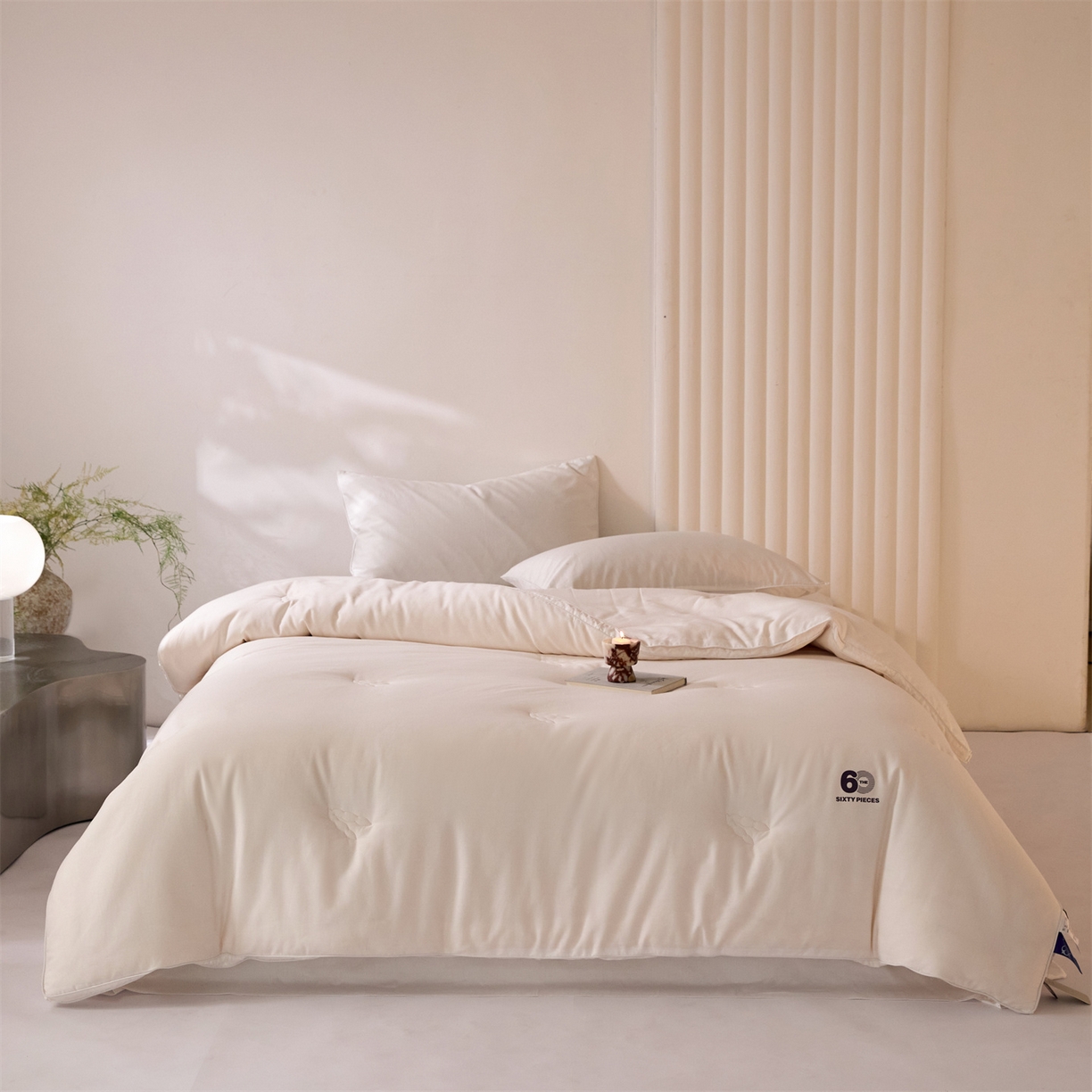 91家纺网 家纺一手货源 找家纺 （总）头等舱 2025新款全棉60支纯色A类30大豆7A抗菌立体被（空镜图）