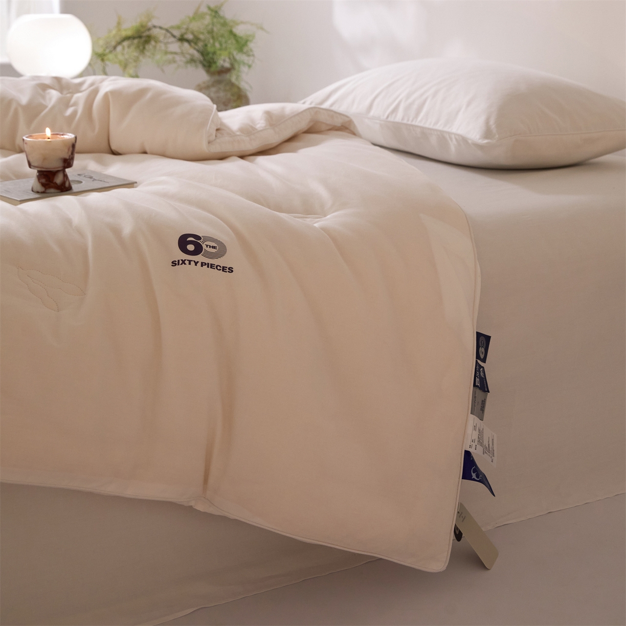 91家纺网 家纺一手货源 找家纺 （总）头等舱 2025新款全棉60支纯色A类30大豆7A抗菌立体被（空镜图）