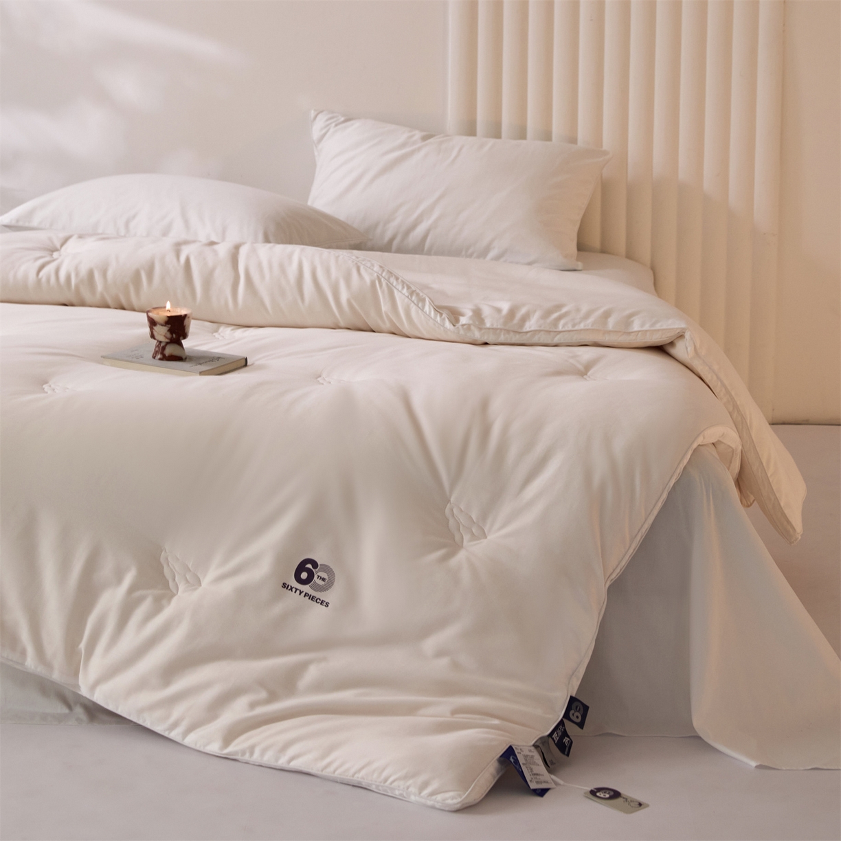 91家纺网 家纺一手货源 找家纺 （总）头等舱 2025新款全棉60支纯色A类30大豆7A抗菌立体被（空镜图）