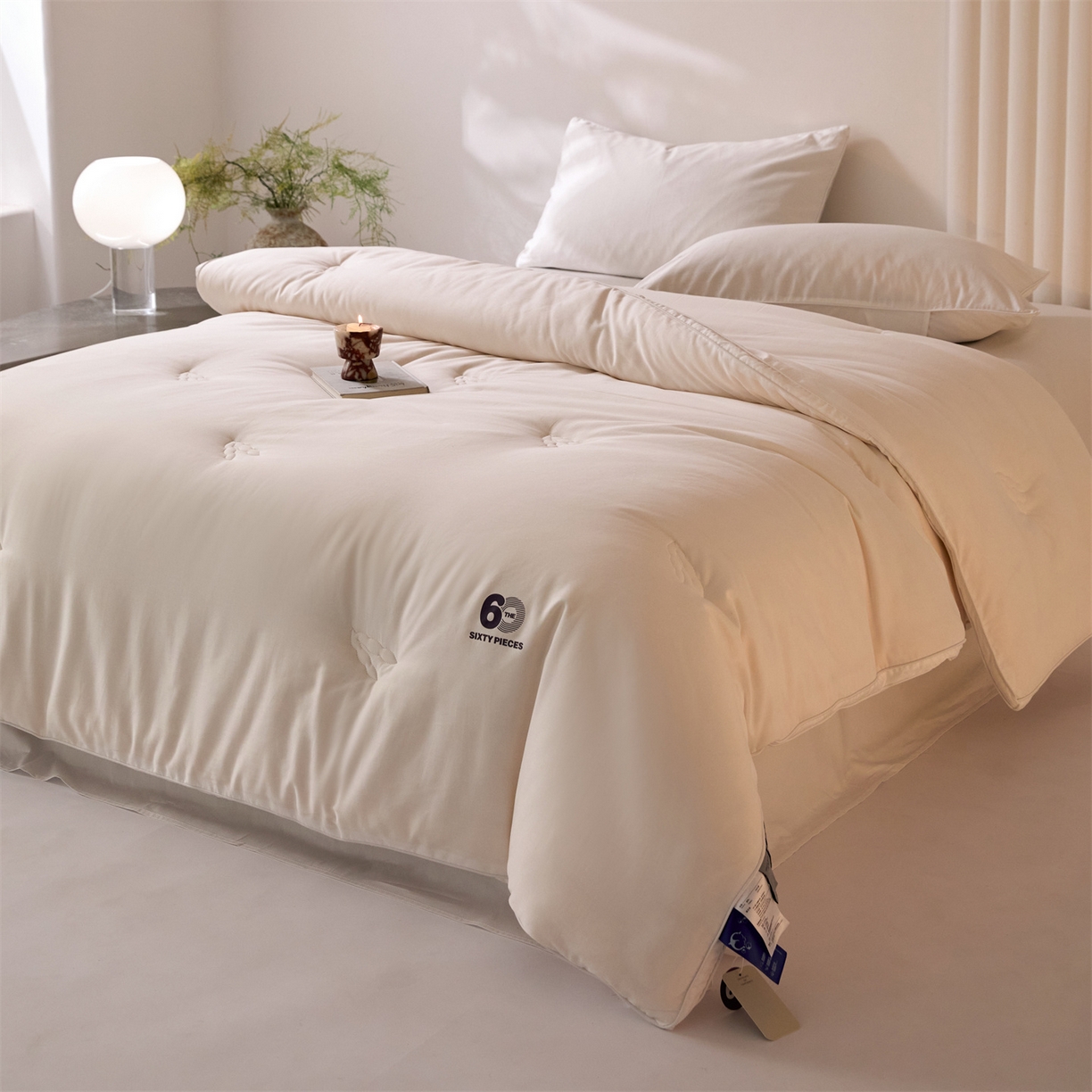 91家纺网 家纺一手货源 找家纺 （总）头等舱 2025新款全棉60支纯色A类30大豆7A抗菌立体被（空镜图）