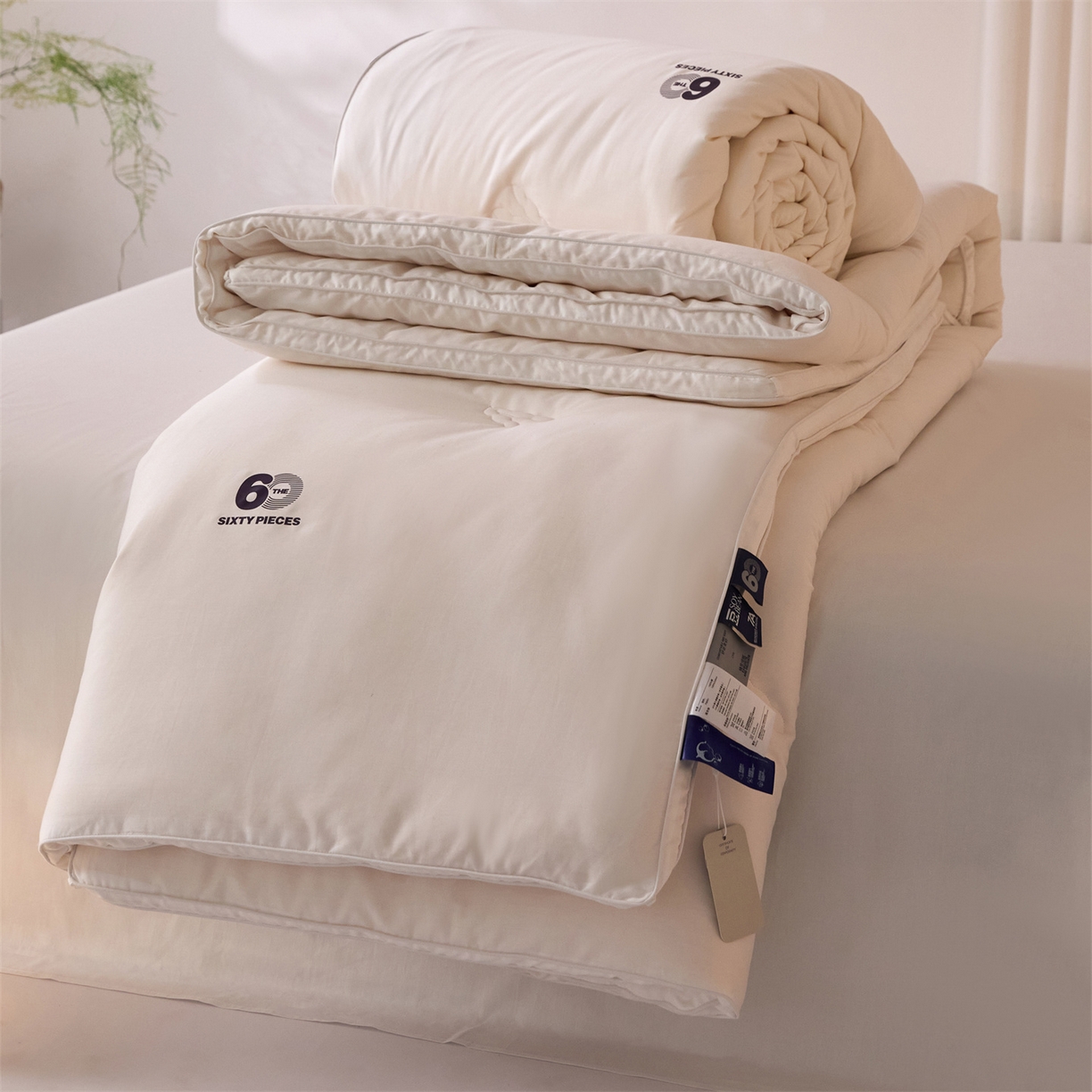 91家纺网 家纺一手货源 找家纺 （总）头等舱 2025新款全棉60支纯色A类30大豆7A抗菌立体被（空镜图）