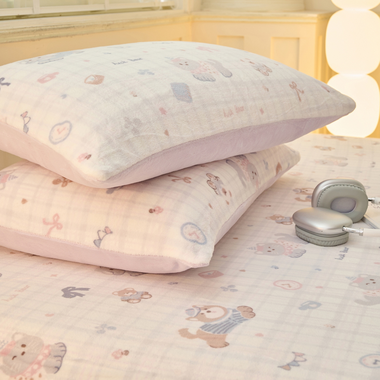 91家纺网 家纺一手货源 找家纺 （总）早晨家纺 2025新款卡通印花高克重牛奶绒印花单床笠