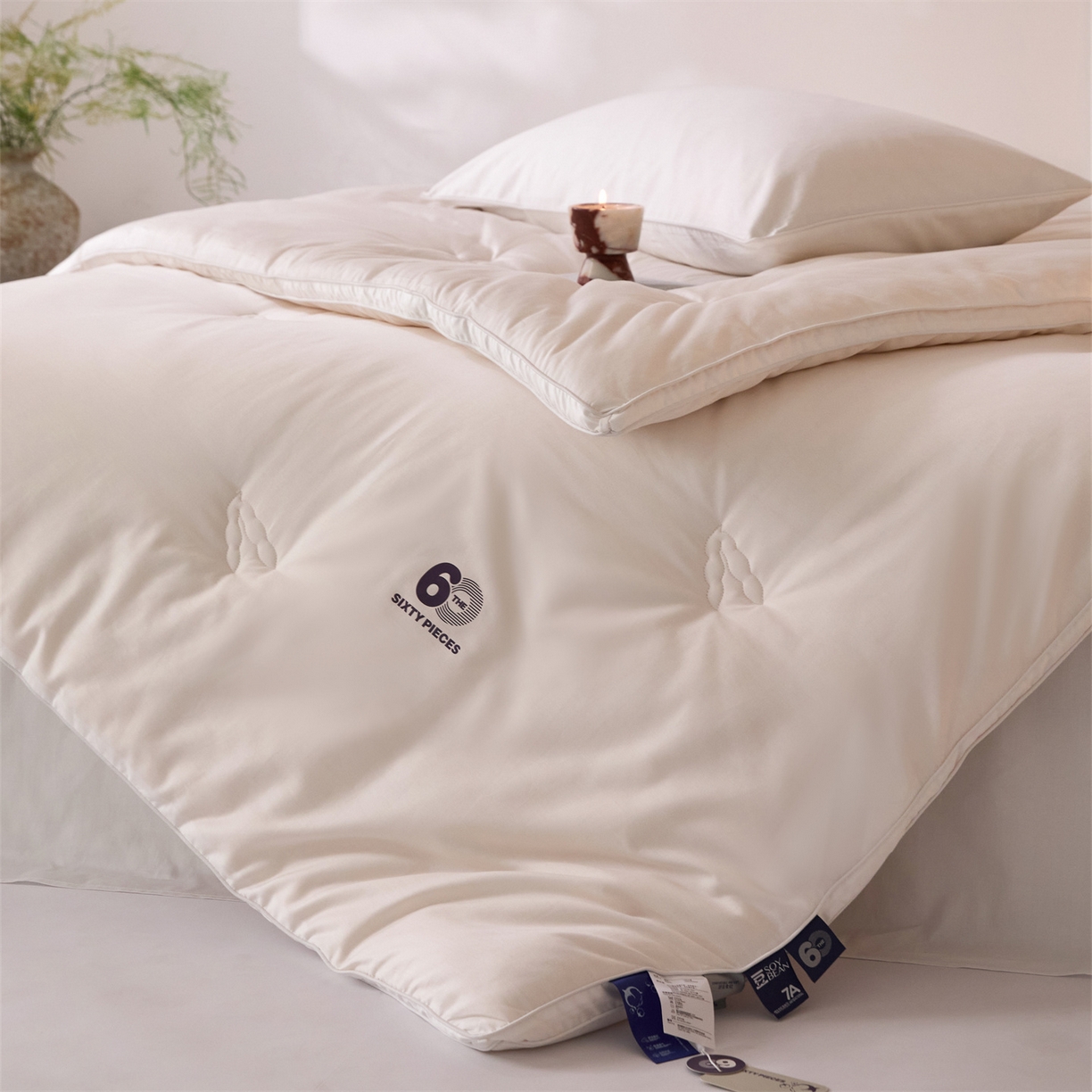 91家纺网 家纺一手货源 找家纺 （总）头等舱 2025新款全棉60支纯色A类30大豆7A抗菌立体被（空镜图）