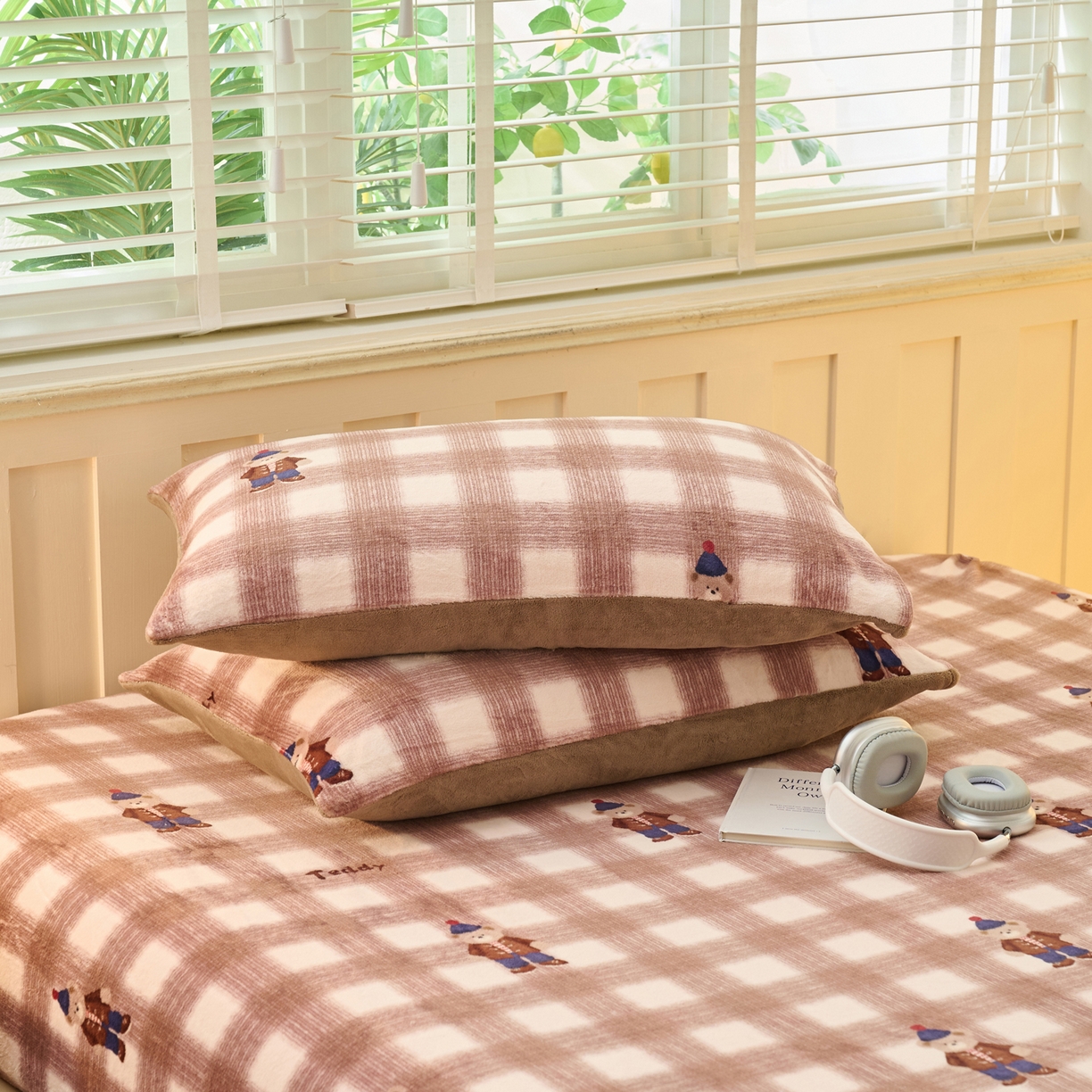 91家纺网 家纺一手货源 找家纺 早晨家纺 2025新款卡通印花高克重牛奶绒印花单床笠 这花型没做保留图片