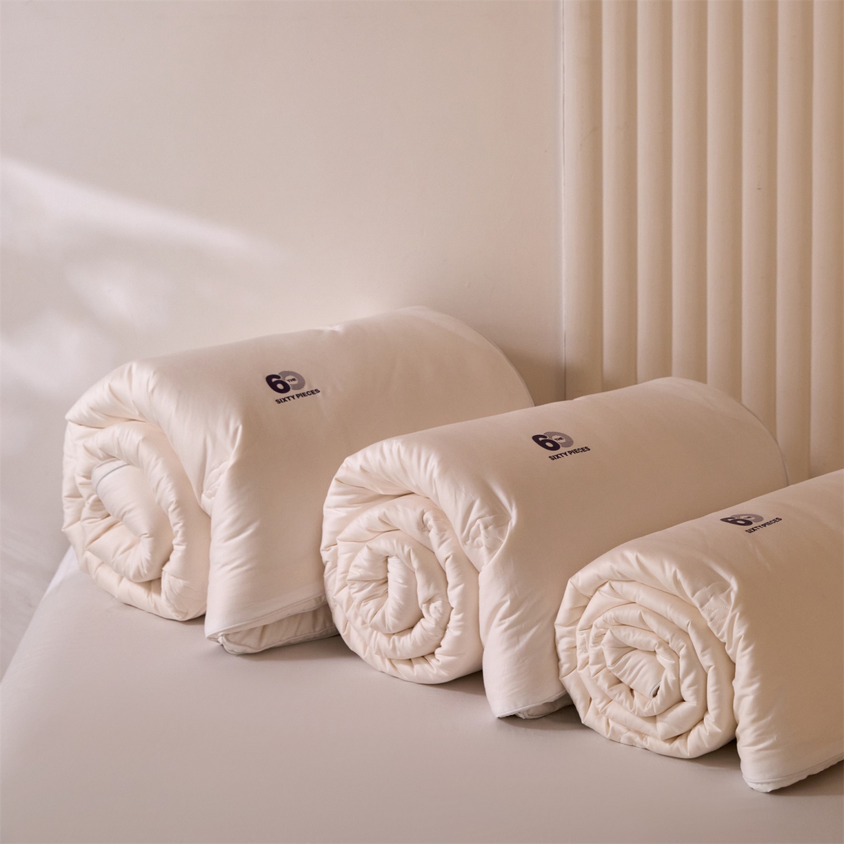 91家纺网 家纺一手货源 找家纺 （总）头等舱 2025新款全棉60支纯色A类30大豆7A抗菌立体被（空镜图）